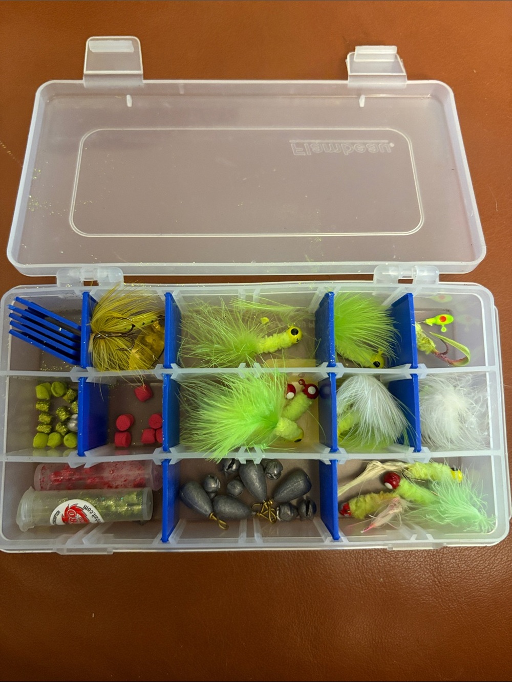 Assorted Fishing Flies and Tackle Box